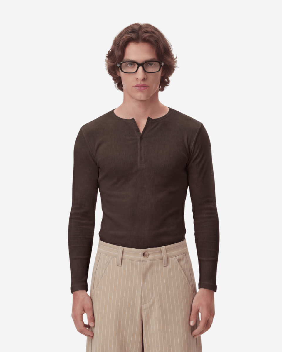 Tobacco Road Fine Rib Henley